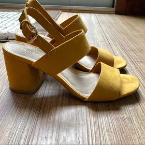 Old Navy Mustard Faux-Suede Sandals